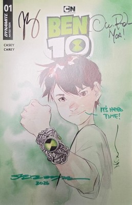   SIGNED x3 DYNAMITE Ben 10 #1 Cover C Nguyen Variant 