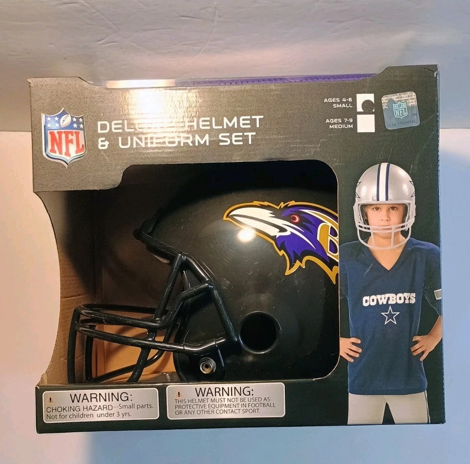 Conjunto de uniforme Baltimore Ravens médio uniforme juvenil NFL com números 5 peças - Imagem 3 de 4