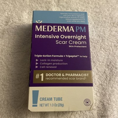 Mederma PM Intensive Overnight Scar Cream, Make Scars Less Visible 1ozEXP 11/27.