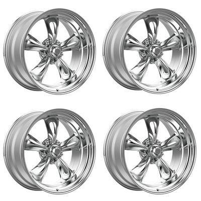 Set 4 17'' American Racing VN515 Torq Thrust II 17x8 5x5 Polished Wheels 14mm