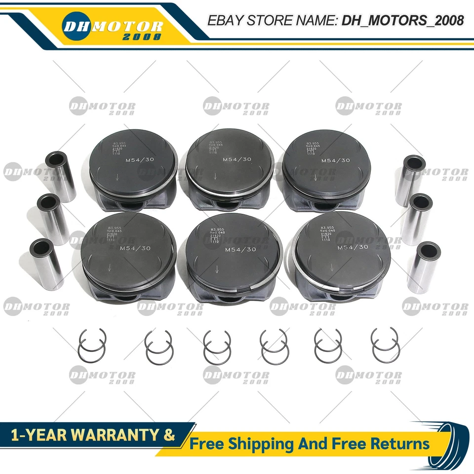 Juego de anillos de pistón OEM STD Φ84 mm para BMW 330Ci Z4 X3 X5 E46 E36 E85 M54B30 3,0 L Foto 2 de 4