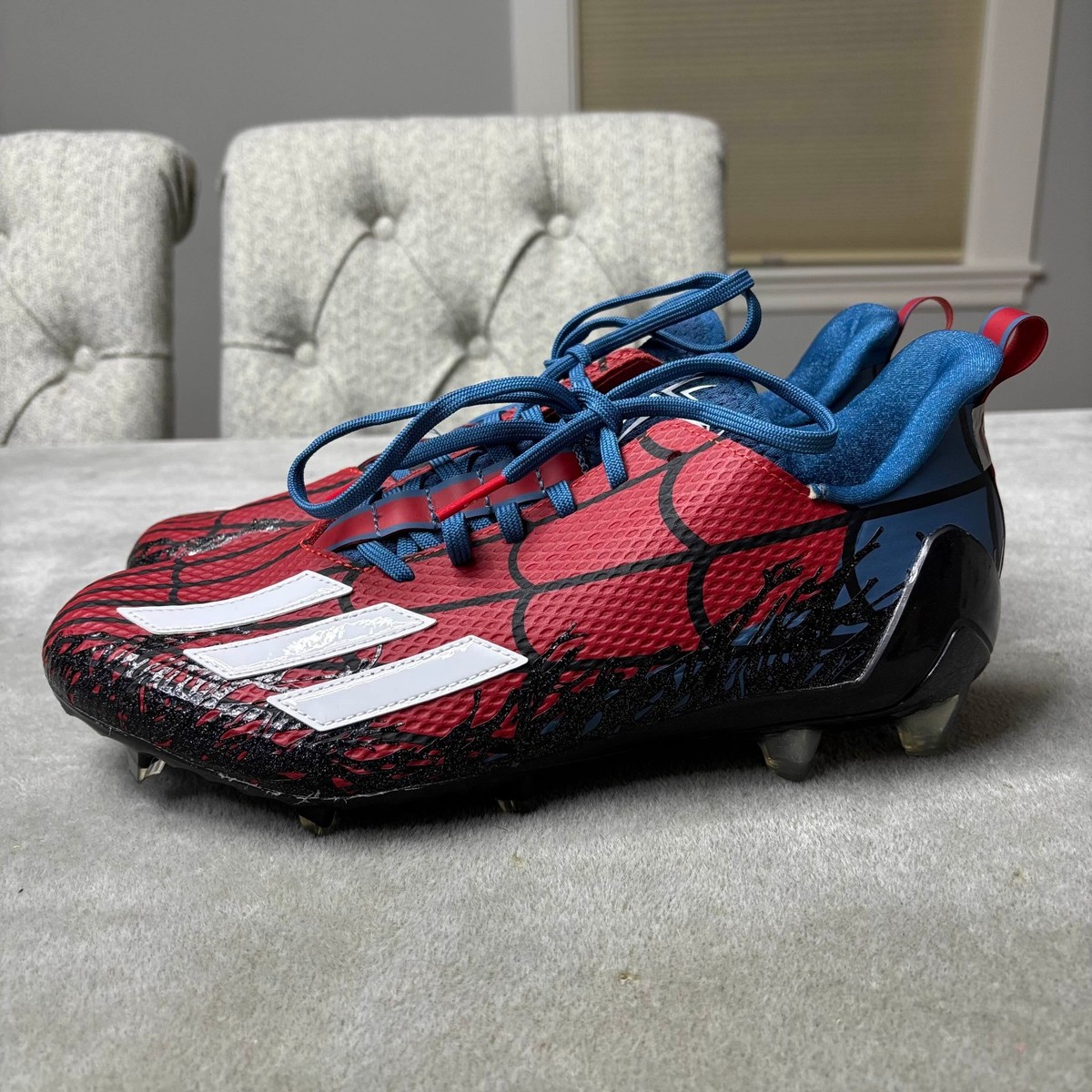 Mens Size‎ 9 adidas x PlayStation Adizero 12.0 SpiderMan Football Cleats Red Size 11 - adidas Marvel x Adizero 12.0 Spider-Man 2 for sale  main image 2