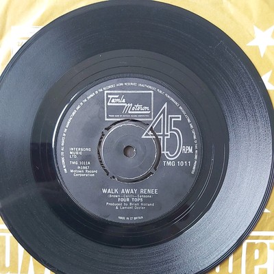FOUR TOPS - WALK AWAY RENEE / YOU KEEP RUNNING  AWAY  TMG 1011 MINT CONDITION 45