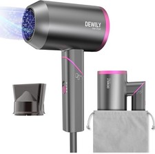 Hair Dryer Travel Hairdryers for Women Men-DEWILY Powerful Foldable Ironic Hair