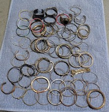 Vintage-Now Lot Of 80+ Various Bracelets Gold Tone Silver Tone Copper Lot!!!!!