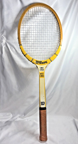 Miss Chris Evert Wooden Tennis Racquet by Wilson Vintage 27” long 4 1/2” Grip