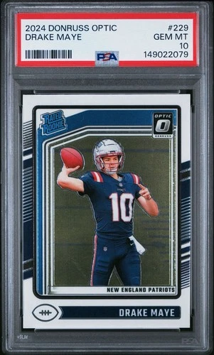 2024 Panini Donruss Optic #229 Drake Maye Rated Rookie RC PSA 10 GEM MINT