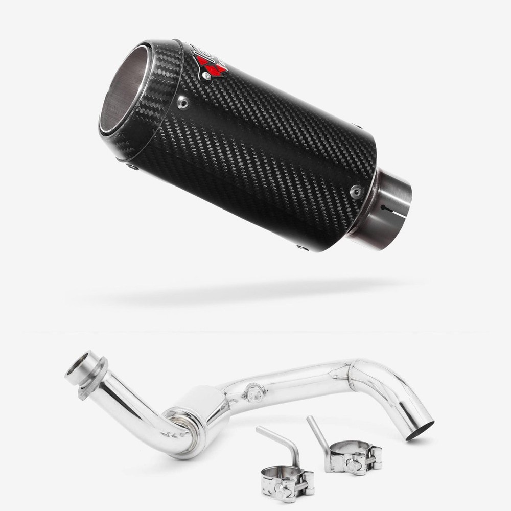 Lextek CP8C Full Carbon 150mm Exhaust for BMW G310 GS and G310 R Motorcycles