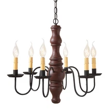 Gettysburg Chandelier in Plantation Red