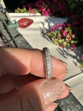 18k White Gold Pave Diamond Band Ring