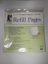 Scrapbook Refill Pages MK12R Top Loading 10 Pack Markings by C.R. Gibson 12"x12"