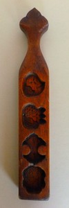 Antique Chinese Wood Cake Cookie Mold Hand Carved Traditional Small Sweets C1920