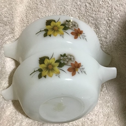 Set 6 PYREX JAJ Autumn Glory Soup bowls England Ramekins Excellent Condition - Picture 4 of 7