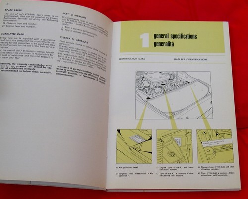 Ferrari 308GTB - Very RARE Original Owners Handbook - 1976 North America Version - Bild 4 von 12