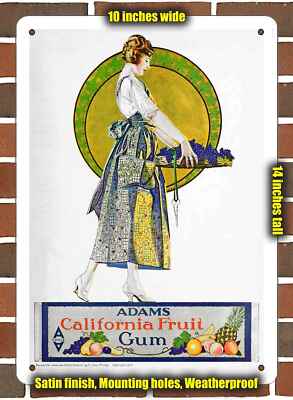 Metal Sign - 1920 Adams California Fruit Gum_2- 10x14 inches