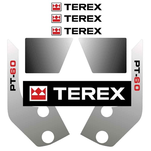 ANY MODEL PT50 PT60 PT70 PT100 PT110 Terex Decals Stickers Repro - Foto 6 di 6