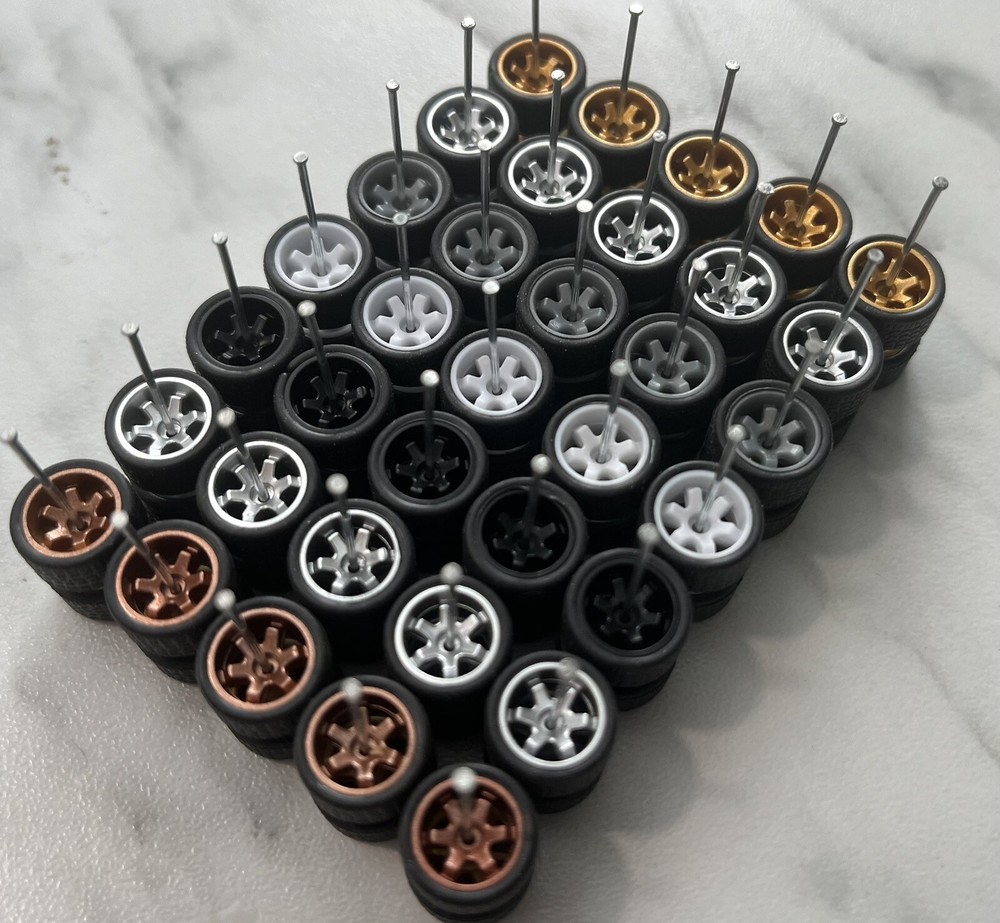 Hot Wheels -Diecast Wheels & Rubber Tires (10 Car Sets) 1/64 Real Riders #4