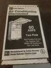 Outdoor Air Conditioning Disconnect Box 240V 60-Amp. DPU222RP. E10