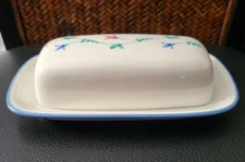SAVOIR VIVRE PORTOFINO BLUE COVERED BUTTER DISH