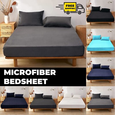 Mikrofaser Spannbettlaken tiefe Tasche 25 cm schrumpf- und ausbleichfest 