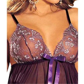 Women Sexy Lingerie Lace Babydoll Sheer Chemise Sleepwear Dress Pantie Plus Size