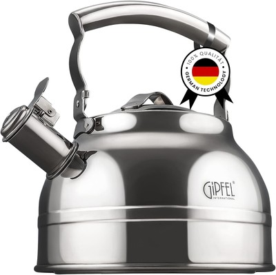 Premium Food Grade Stainless Steel Whistling Kettle for Fast Boiling - 2.2L