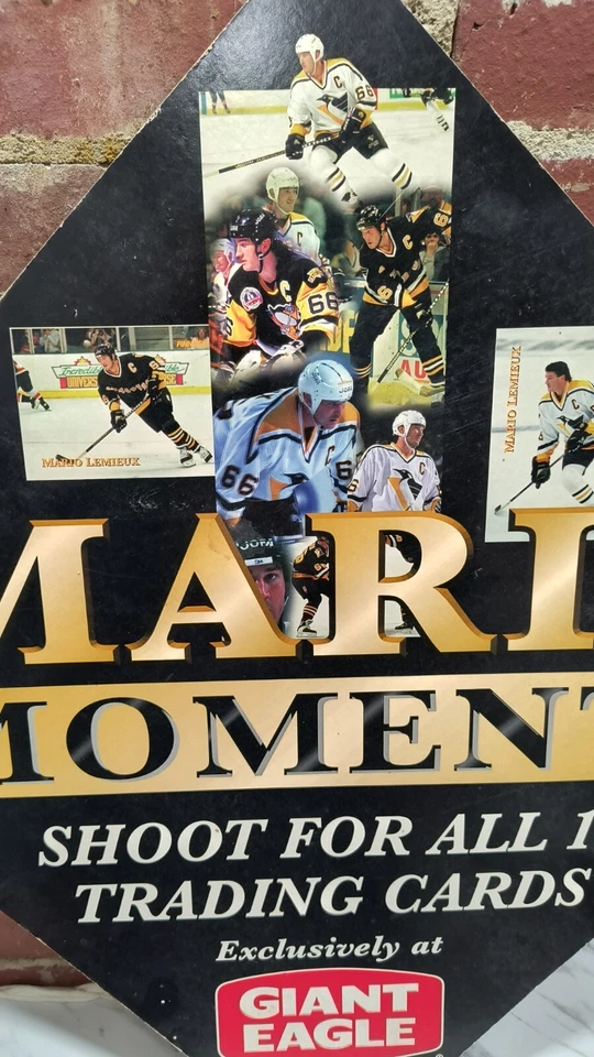 Raro 1993 Mario Lemieux Águia Gigante Exibição de Loja Original Pittsburgh Penguins - Imagem 3 de 4