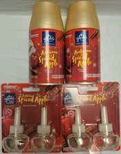 2 Glade Automatic Spray Refill Air Freshener & 4 Plug-Ins Autumn Spiced Apple