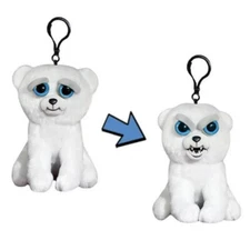 Feisty Pets Mini Karl™️ the Snarl 4" Plush Clip Polar Bear