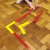 Court Flexible Vinyl Non Slip Polished Multisport Court Marker Set Yellow/red Court Flexible Vinyl Non Slip Polished Multisport Court Marker Set Yellow/red