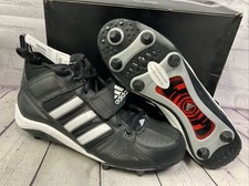 Adidas 352749 Corner Blitz 3/4 D Mens Football Cleats Black White Silver US 10