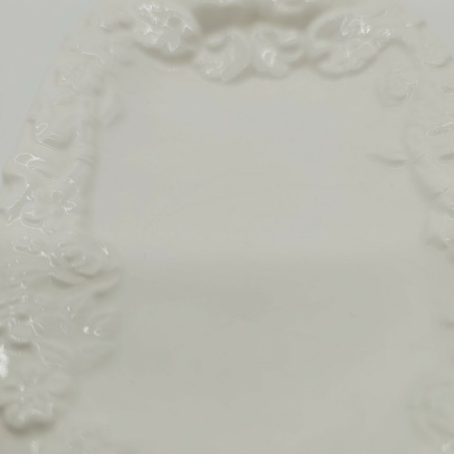6" Jubilee Los Angeles Cherub Porcelain Trinket Tray Flowers White - Picture 3 of 5