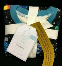 Pottery Barn Kids Emery Space bed galaxy pajamas pjs size 4