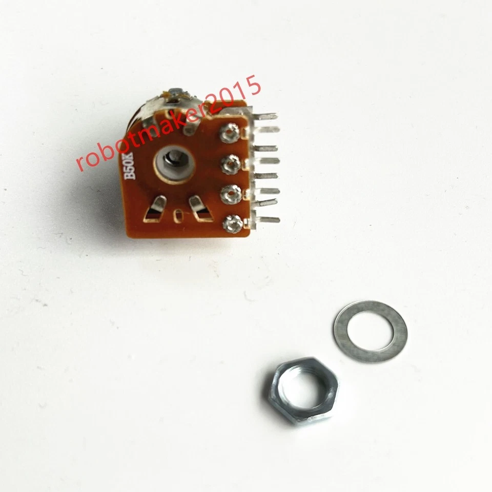 2Pcs 100K B100K 104 8 Pins Dual Stereo Potentiometer Double Rotary shaft=25mm - Image 2 of 4