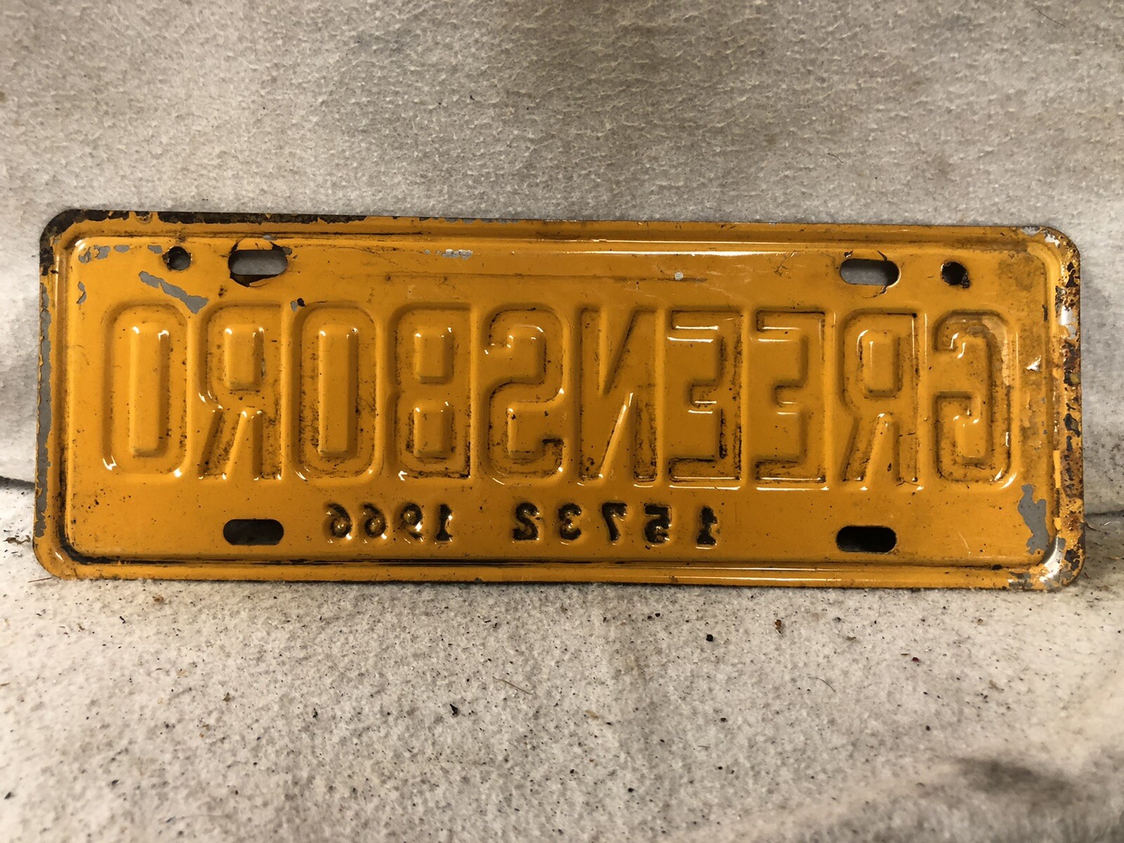 Vintage 1966 Greensboro, North Carolina License Plate eBay