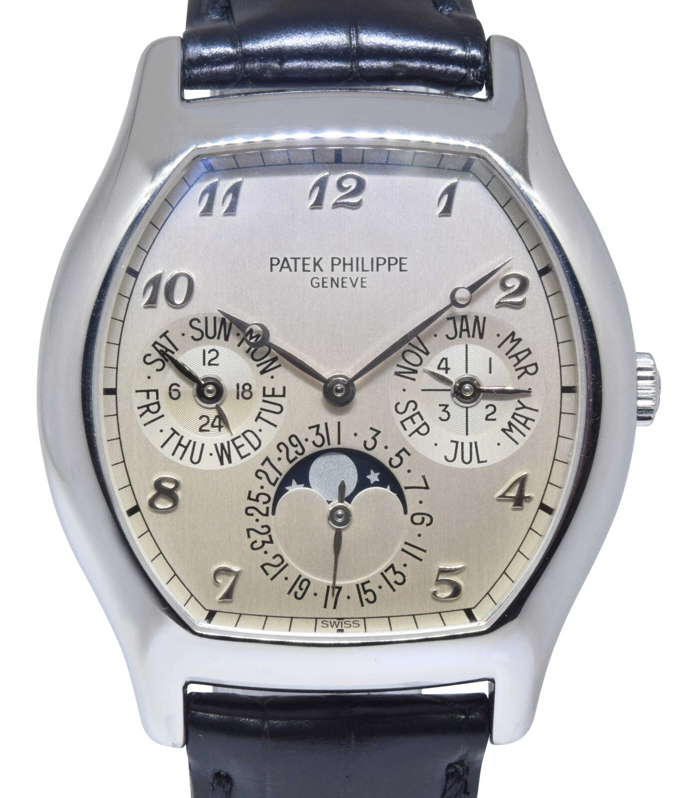 Patek Philippe — Patek Philippe Perpetual Calendar Complications Platinum Mens Watch B/P 5040P