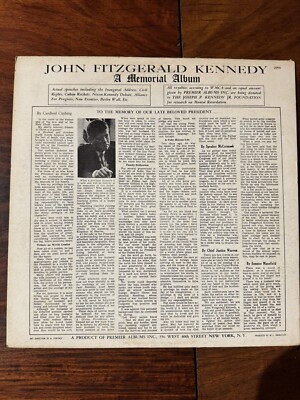 LP John Fitzgerald Kennedy JFK A Memorial Album 2099 EX | eBay