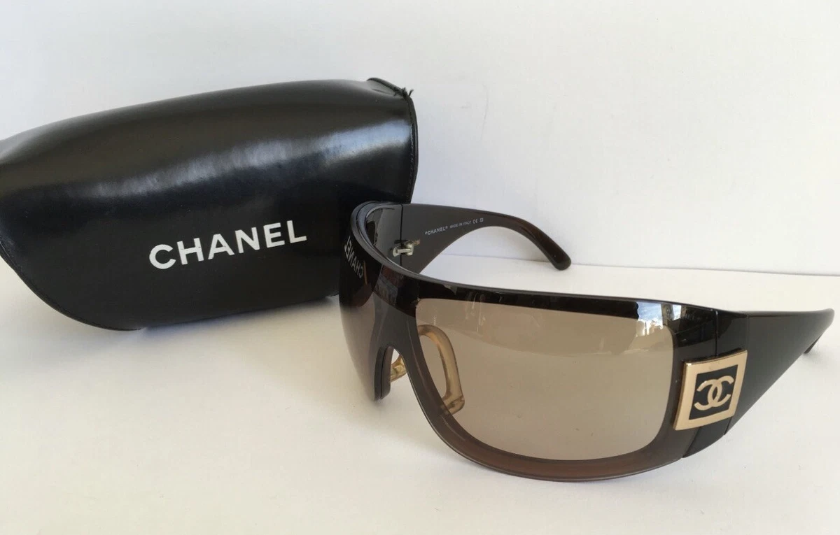 CHANEL Golden LOGO CC Brown Removable SUNGLASSES 5086 With Box