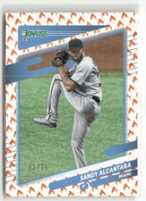 2021 Donruss #149 Sandy Alcantara On Fire #/75 MIAMI ☘️29