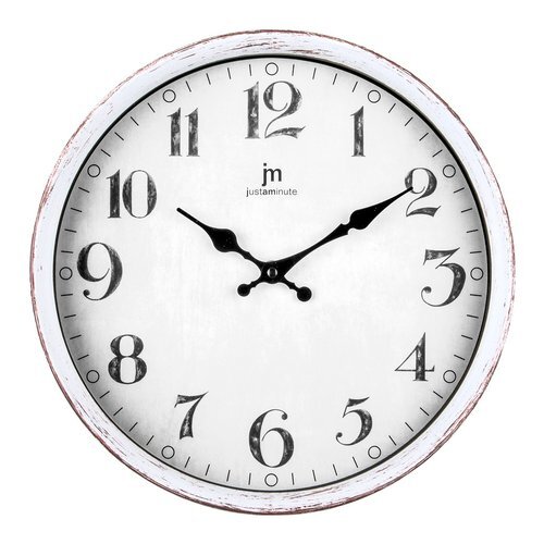 Lowell Orologio da parete (4x28cm) JUSTAMINUTE Bianco anticato 00887TB - Foto 1 di 1