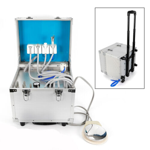 Unità di Consegna Dentale Portatile: Rolling Box con Aspirazione Compressore Aria 4 Fori - Foto 7 di 22