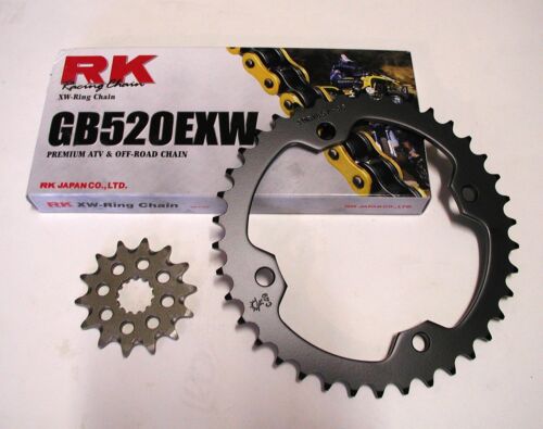 RK Gold Chain and JT Sprocket Kit Yamaha YFZ 450 2004-2013 - Picture 1 of 1