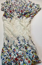 Cupshe Bohemian Open Front White Floral One Size Swim Cover Up New With Tags