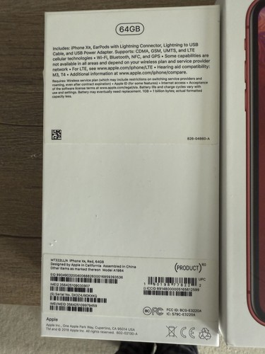 Apple iPhone XR Product Red 64GB (Empty Box Only) NO PHONE! - Photo 4 sur 4