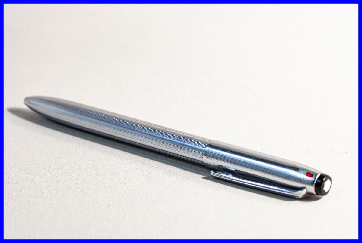 vintage 1960er MONTBLANC 4 FARB Pix-O-mat Kugelschreiber in Chrome