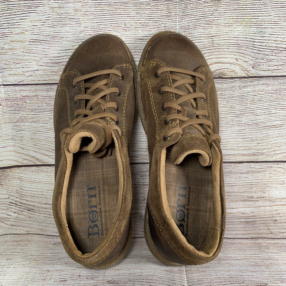 Born Womens Size 7.5 Water Resistant Trevan Shoes Brown Distressed