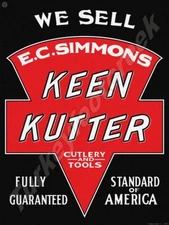 We Sell Keen Kutter 9" x 12" Metal Sign