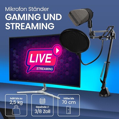 Gaming Mikrofon Arm von J&R insight - NEU & OVP!  Einstellbarer Mikrofon Ständer