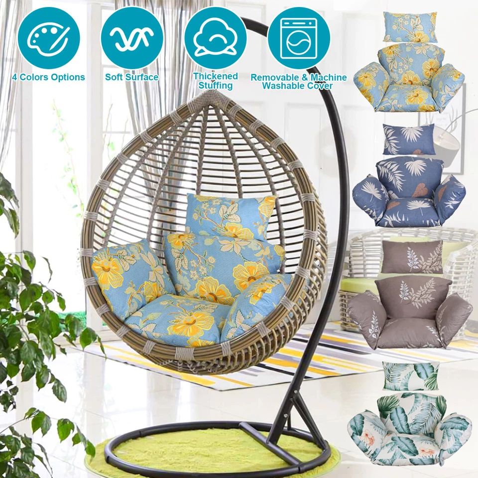 Thicken Egg Chair Soft Cushion Hanging Basket Seat Cushion Egg Swing Chair Pad - Image 3 of 4