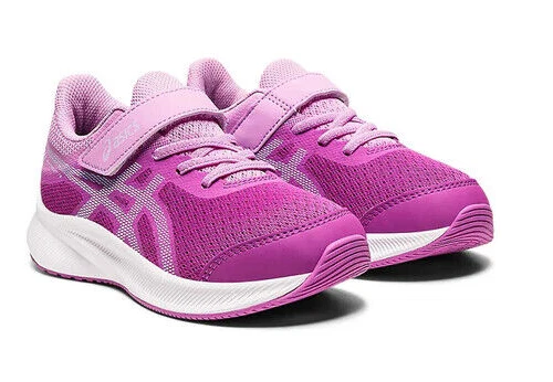 Scarpe da ginnastica bambina unisex ASICS Patriot viola originali nuove taglia 2